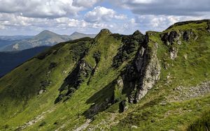 Preview wallpaper mountains, slope, greenery, landscape