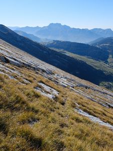 Preview wallpaper mountains, slope, haze, distance, horizon