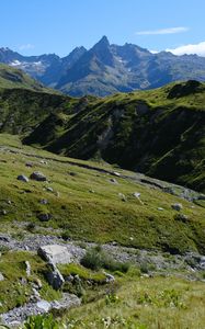 Preview wallpaper mountains, slope, landscape, stones, nature