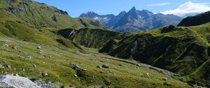Preview wallpaper mountains, slope, landscape, stones, nature