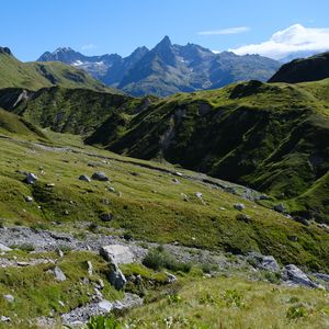 Preview wallpaper mountains, slope, landscape, stones, nature