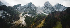 Preview wallpaper mountains, slope, landscape, nature, trees, autumn