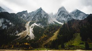 Preview wallpaper mountains, slope, landscape, nature, trees, autumn