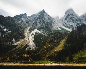 Preview wallpaper mountains, slope, landscape, nature, trees, autumn