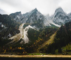 Preview wallpaper mountains, slope, landscape, nature, trees, autumn