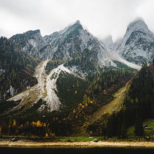 Preview wallpaper mountains, slope, landscape, nature, trees, autumn