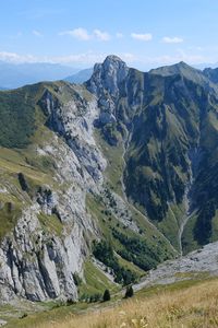 Preview wallpaper mountains, slope, landscape, mountain range, nature, green