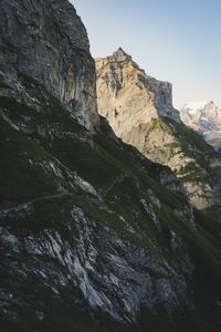 Preview wallpaper mountains, slope, path, rocks, peaks