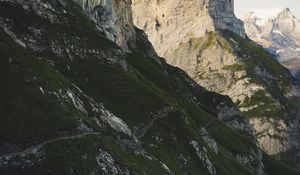 Preview wallpaper mountains, slope, path, rocks, peaks