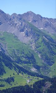 Preview wallpaper mountains, slope, path, trees