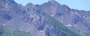 Preview wallpaper mountains, slope, path, trees