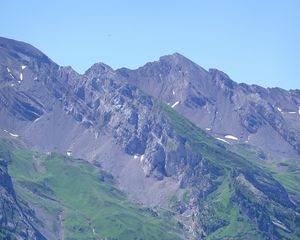 Preview wallpaper mountains, slope, path, trees