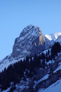 Preview wallpaper mountains, slope, snow, snowy, sky
