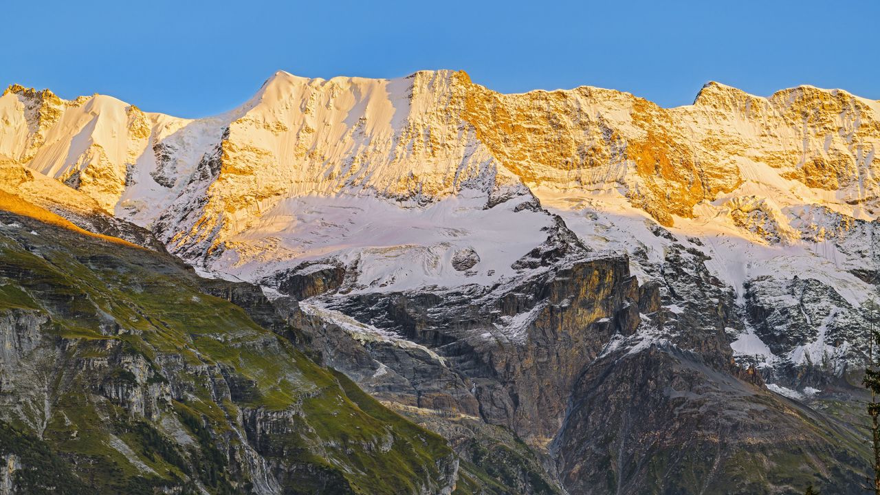 Wallpaper mountains, slope, snow, nature