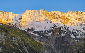 Preview wallpaper mountains, slope, snow, nature