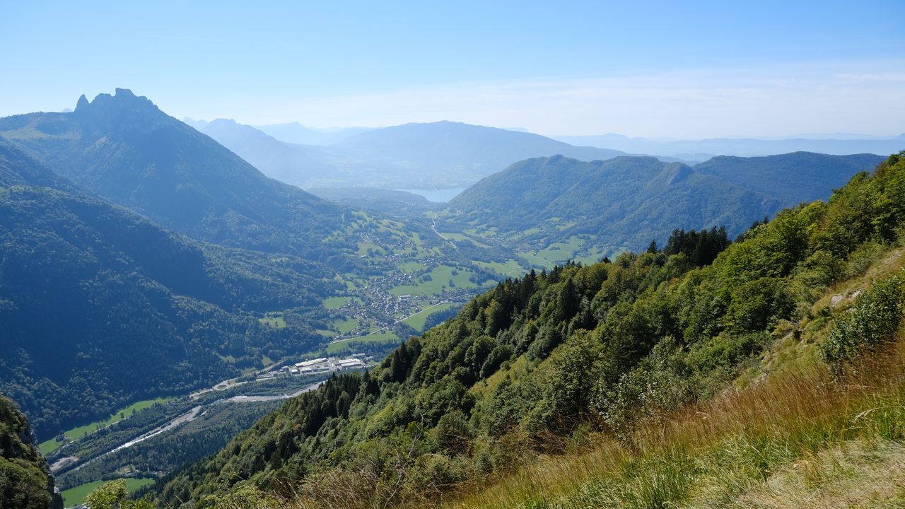 Wallpaper mountains, slope, trees, landscape, nature