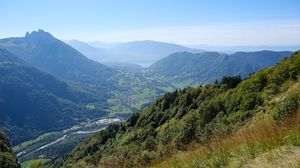 Preview wallpaper mountains, slope, trees, landscape, nature