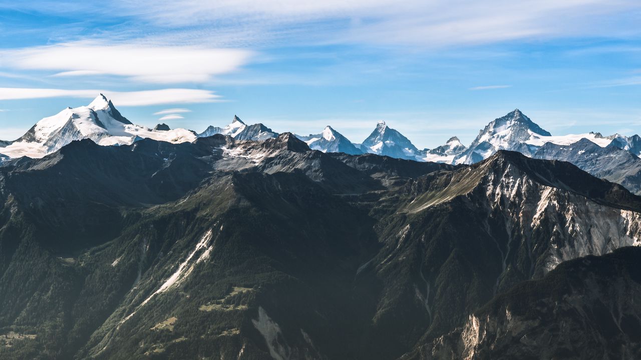 Wallpaper mountains, slope, trees, nature, landscape