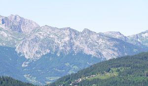 Preview wallpaper mountains, slope, valley, trail