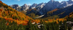 Preview wallpaper mountains, slope, valley, trees, autumn, landscape, nature