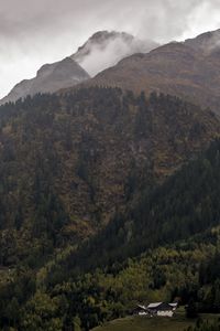 Preview wallpaper mountains, slopes, forest, trees, clouds