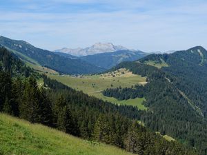 Preview wallpaper mountains, slopes, landscape, nature, trees