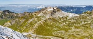 Preview wallpaper mountains, slopes, snow, clouds, nature
