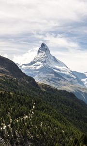 Preview wallpaper mountains, slopes, snow, trees