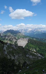 Preview wallpaper mountains, slopes, trees, nature