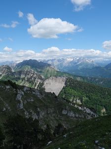 Preview wallpaper mountains, slopes, trees, nature