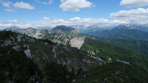 Preview wallpaper mountains, slopes, trees, nature