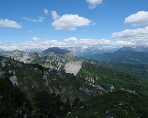 Preview wallpaper mountains, slopes, trees, nature