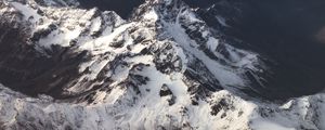 Preview wallpaper mountains, snow, aerial view, mountain range