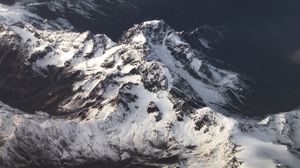 Preview wallpaper mountains, snow, aerial view, mountain range