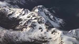 Preview wallpaper mountains, snow, aerial view, mountain range