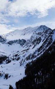 Preview wallpaper mountains, snow, alps, clouds, snowy