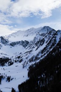 Preview wallpaper mountains, snow, alps, clouds, snowy