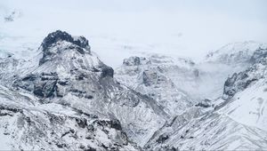 Preview wallpaper mountains, snow, canyon, ice, relief