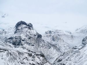 Preview wallpaper mountains, snow, canyon, ice, relief