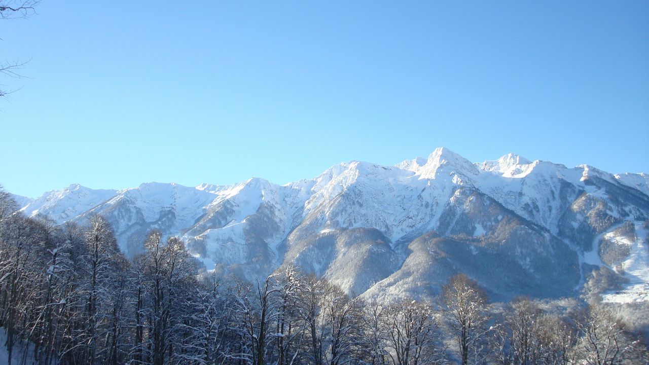 Wallpaper mountains, snow, caucasus, ridge