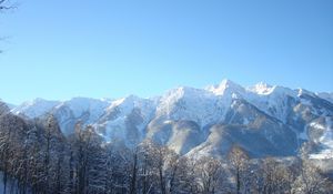 Preview wallpaper mountains, snow, caucasus, ridge