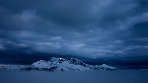 Preview wallpaper mountains, snow, fog