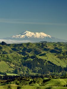 Preview wallpaper mountains, snow, hills, relief, landscape, nature