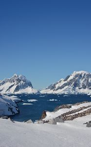 Preview wallpaper mountains, snow, ice, landscape, antarctica, north pole