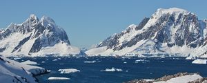 Preview wallpaper mountains, snow, ice, landscape, antarctica, north pole