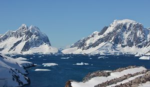 Preview wallpaper mountains, snow, ice, landscape, antarctica, north pole