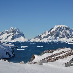 Preview wallpaper mountains, snow, ice, landscape, antarctica, north pole