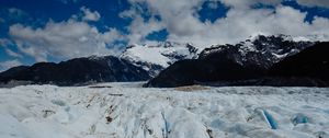 Preview wallpaper mountains, snow, ice, landscape, mountain range, peaks