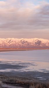 Preview wallpaper mountains, snow, lake, landscape, nature