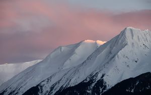 Preview wallpaper mountains, snow, light, slope, nature